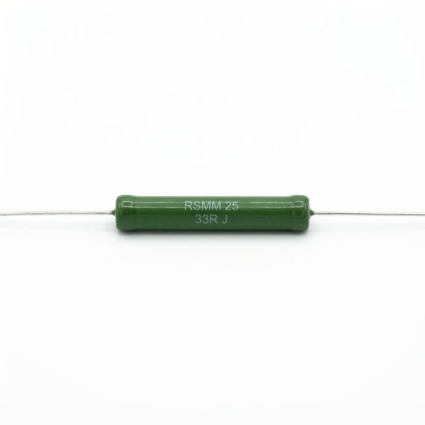 Résistance bobinée céramique de puissance 33R 25W 5% 63,2*8 mm