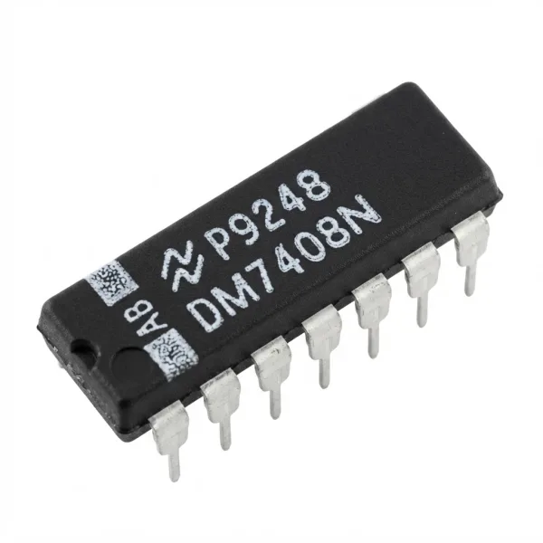 Circuit intégré DM7408N , quatre portes logiques ET (AND) , DIP-14