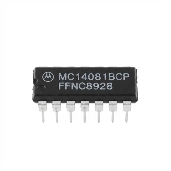 Circuit intégré MC14081BCP , quatre portes logiques ET (AND) , DIP-14