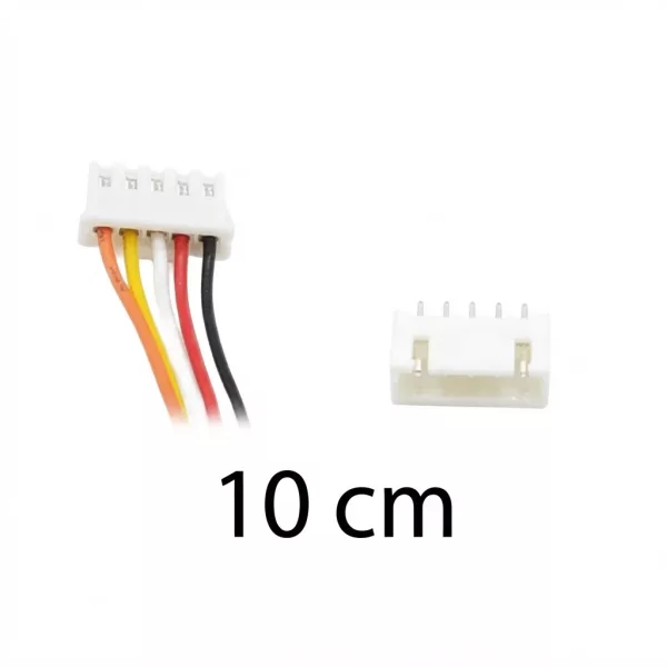Cable connecteur JST XH2.54 26AWG 10cm Male/Femelle - 5 PIN