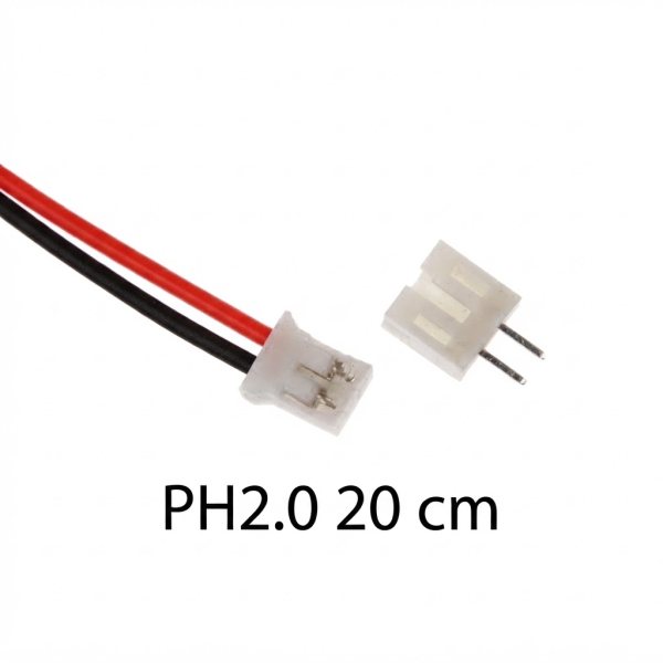 Cable connecteur JST PH 2.0 26AWG 20cm Male/Femelle - 2 PIN