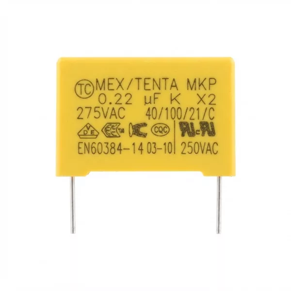 Condensateur Polypropylene film métalisé (MKP) 0.22UF 275V X2
