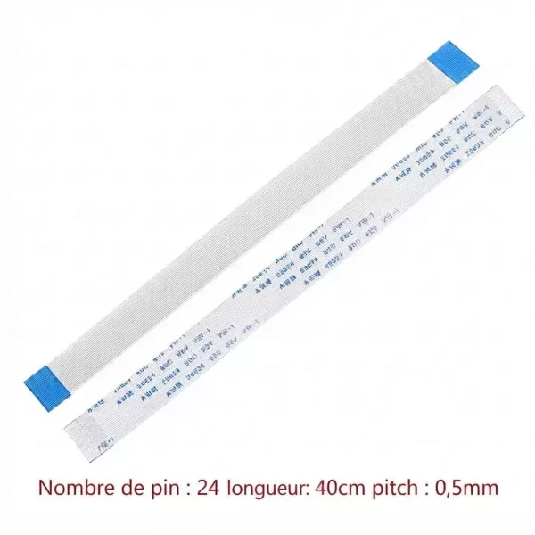 Câble plat Flexible FPC/FFC , 24PIN , 40cm , PAS 0,5mm