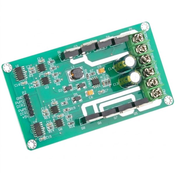 Carte de commande de moteur CC PWM en pont en H avec puce de pilotage MOSFET et MOSFET IRF3205 (3-36 V, 10 A)
