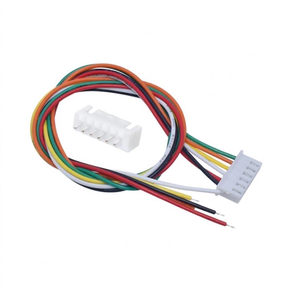كابل موصل JST PH 2.0 26AWG 20cm ذكر/أنثى - 6 دبابيس