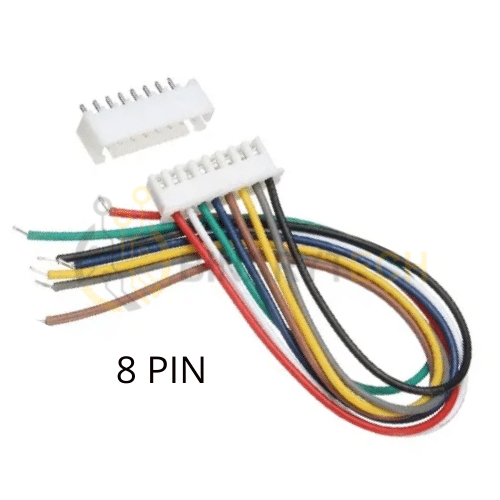 كابل موصل JST XH2.54 26AWG، ذكر بـ 8 دبابيس، 15cm