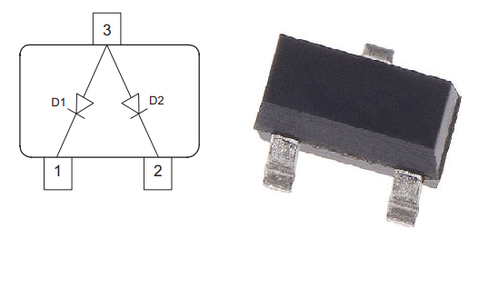 BAR16-1 Dual diode SMD SOT-23 ( 100v / 0.14A )