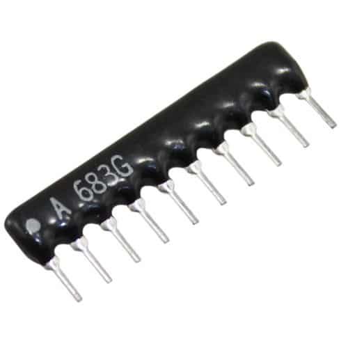 Résistances Réseau SIP 1/8W 10 broches - 10K