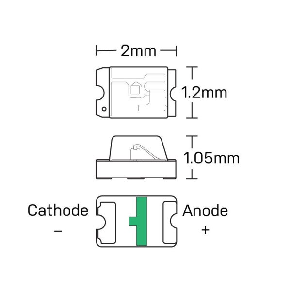 LED طراز SMD SM0603 - أبيض