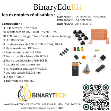 Apprentissage kit EDUKIT BINARYTECH