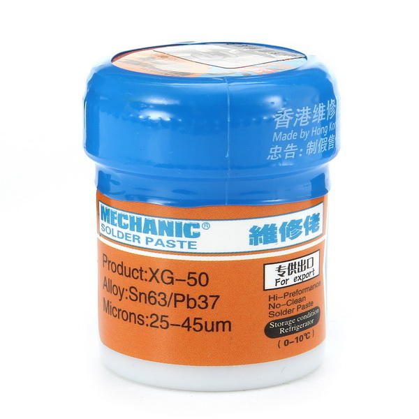 معجون لحام 63Pb37Sn MECHANIC، XG-50 35g 183°C