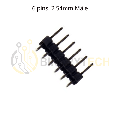 شريط دبابيس 6 دبابيس 2.54mm ذكر