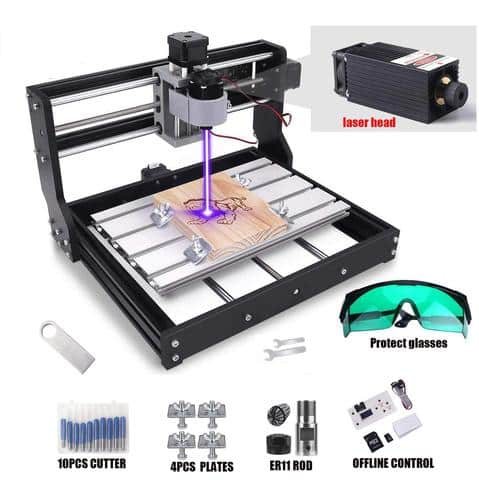 آلة نقش بالليزر CNC3 3018pro 300mm x 180mm + ليزر