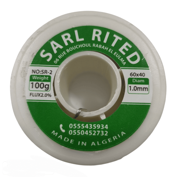 Etain de soudure RITED 100g 1mm Sn40Cu60 Flux 2.0%