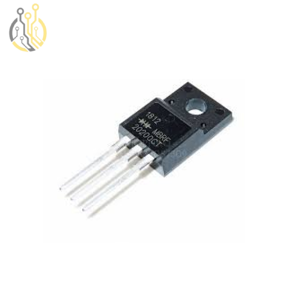 ديود تقويم بحاجز شوتكي ONSEMI، MBRF20200CT TO-220