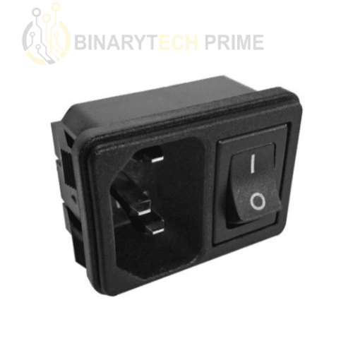 قابس طاقة C14 Snap-In IEC ذكر، 15A، 250V مع مفتاح