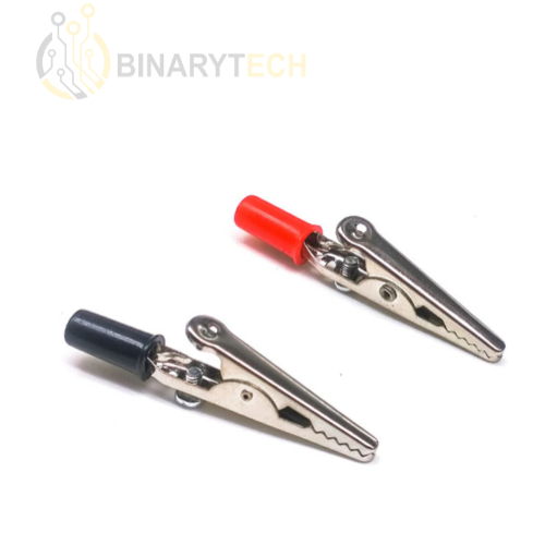 Lot De 4 Pinces Crocodiles En Laiton Avec Fiche Banane 2 Mm - Pour Tests Électroniques, Projets Scolaires, DIY - Connexion Fiable Et Durable - 4